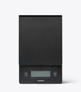 Black Hario digital scale on a white background