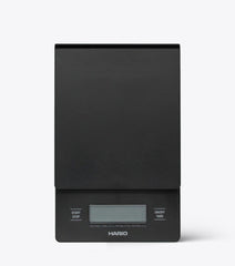 Black Hario digital scale on a white background